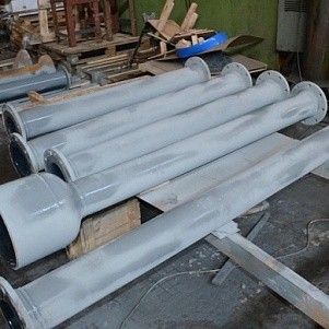 Трубы офланцованные с антикоррозионным силикатным покрытием